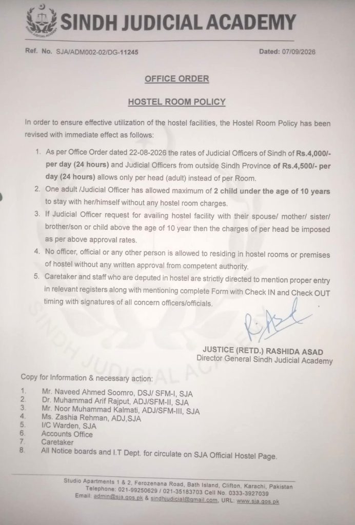 hostel room policy